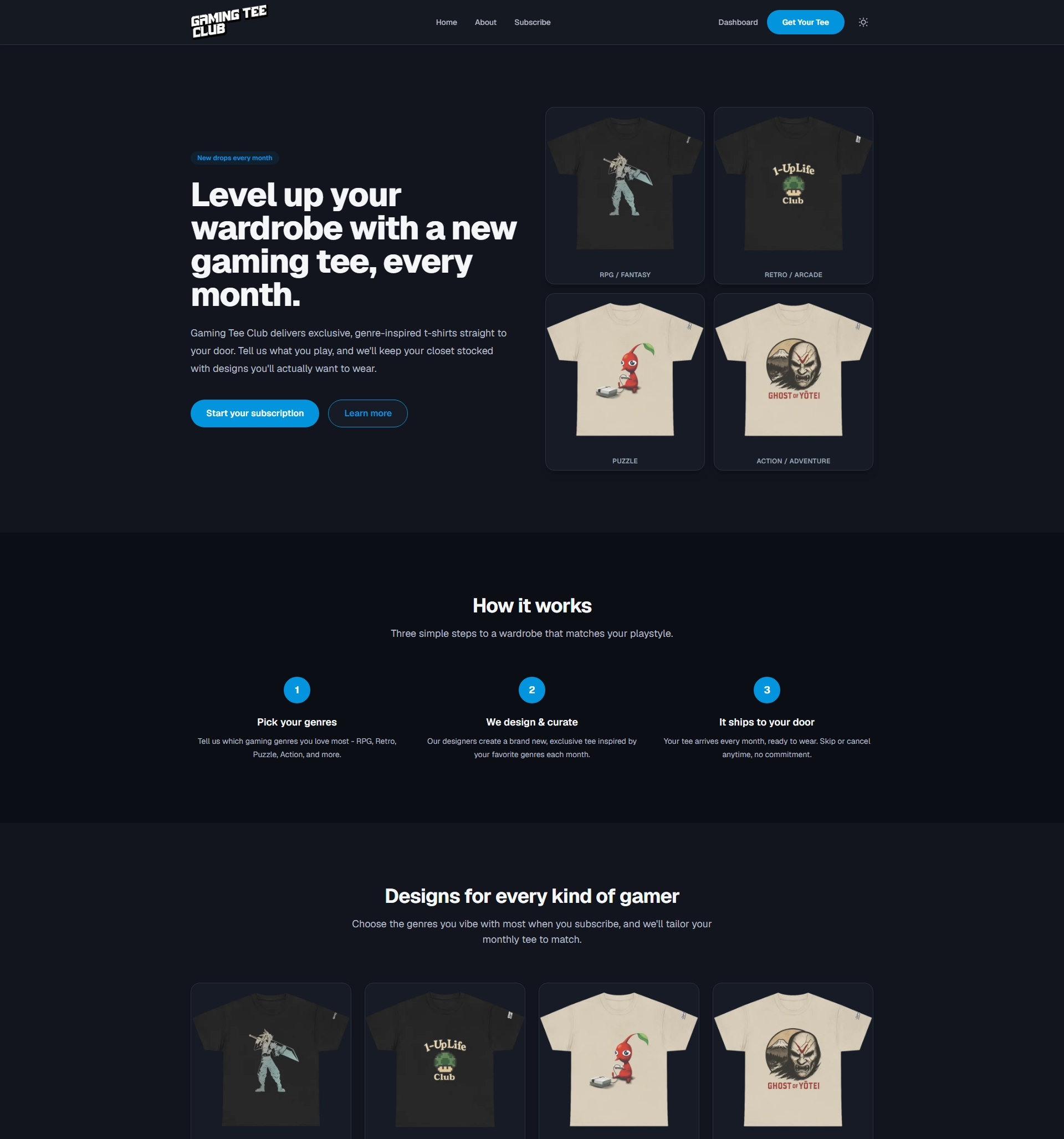 Gaming Tee Club New Website by BWD