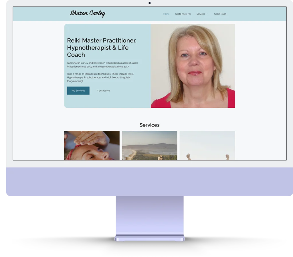 Sharon Carley Website by Bexley Web Design